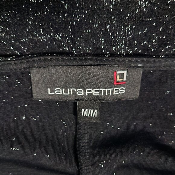 MP | Laura | 1/2 Sleeve Metallic Cowl-V-Neck Sweater - Picture 4 of 5